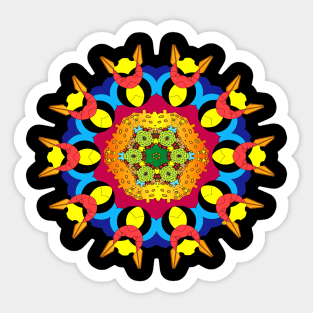 trendy Gaming Mandala art Classical and symmetrical repeated pattern Sticker